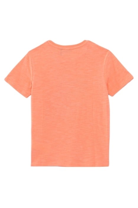 BOYS’ NEON ORANGE ORGANIC COTTON T-SHIRT, LENTICULAR IMAGE 2