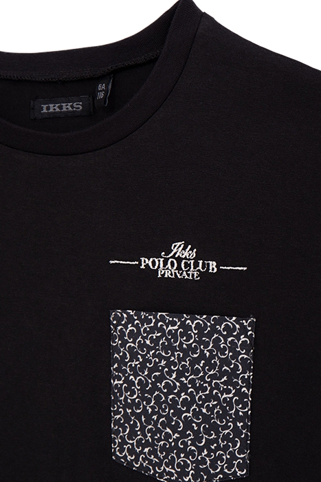 BOY'S BLACK CHEST POCKET T-SHIRT 3