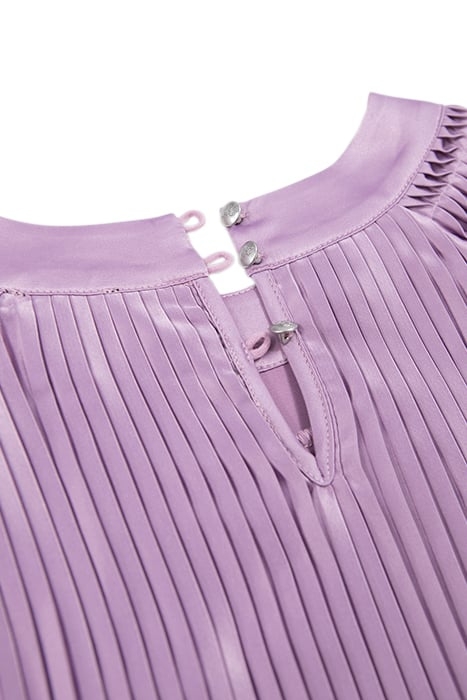 GIRLS’ LAVENDER SATIN PLEATED DRESS 6