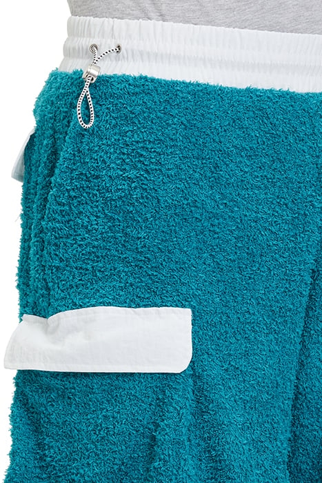 TERRY FABRIC CARGO SHORTS WITH NYLON INSTERTS MARINE 7