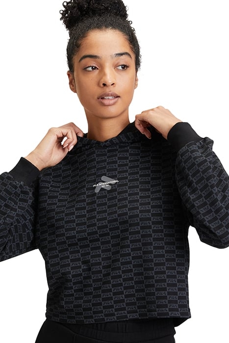 LAUREL AOP HOODY BLACK CHECKERED AOP 7