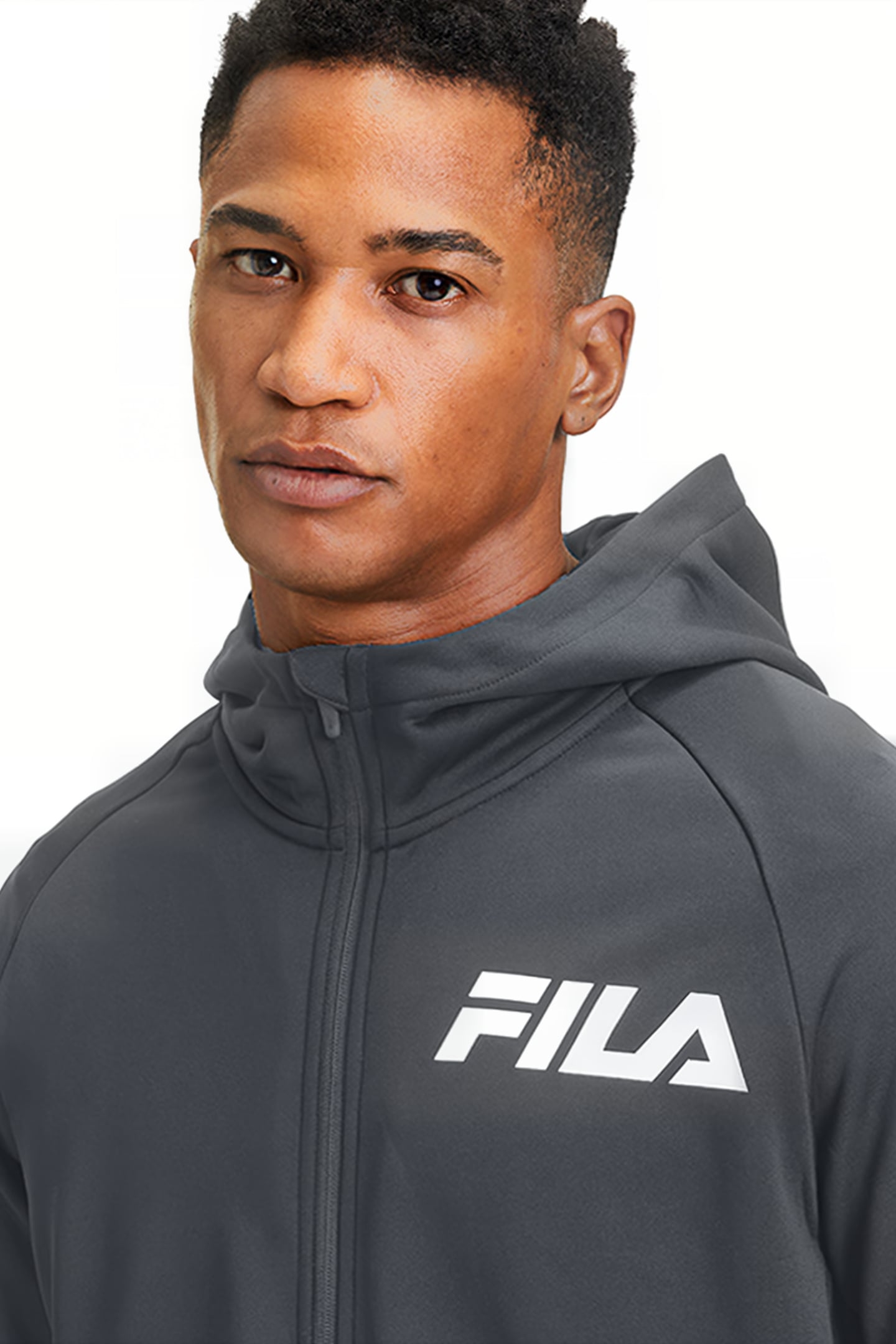 TREPUZZI HOODED ZIP JACKET IRON GATE 7