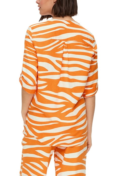 S.OLIVER BLOUSES ORANGE-WHITE 2