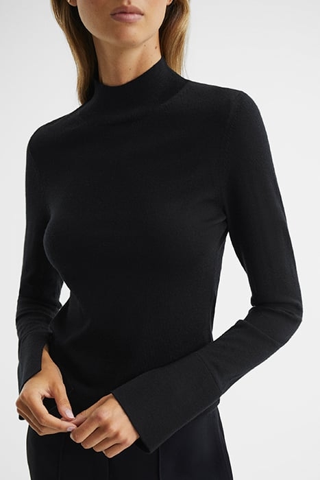 SASHA-MERINO SPLIT SLEEVE BLACK 3