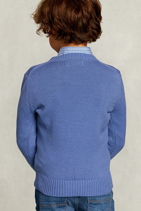 CUSTOM FIT COTTON/WOOL SWEATER JEANS MIX BLUE 2