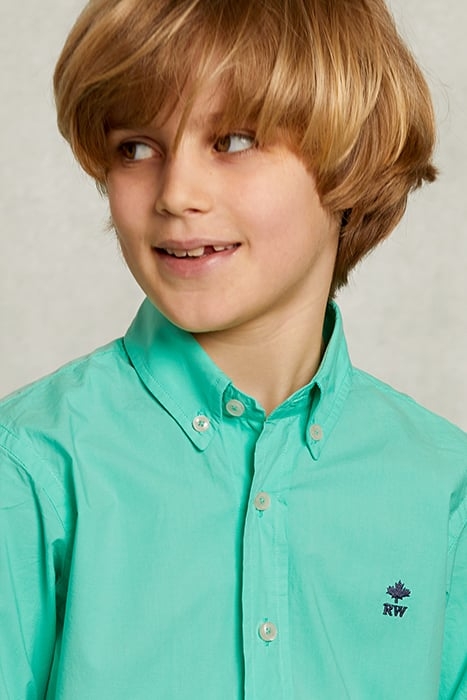 CUSTOM FIT POPLIN SHIRT GINFIZZ GREEN 4