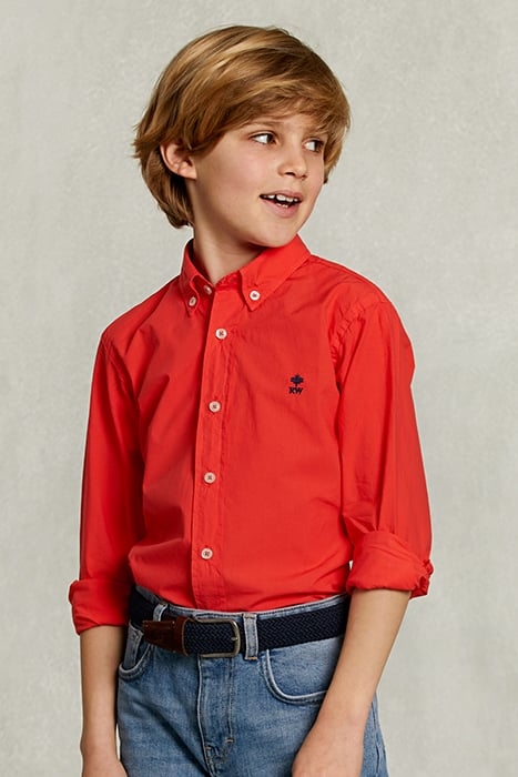 CUSTOM FIT POPLIN SHIRT POMEGRANATE PINK 1