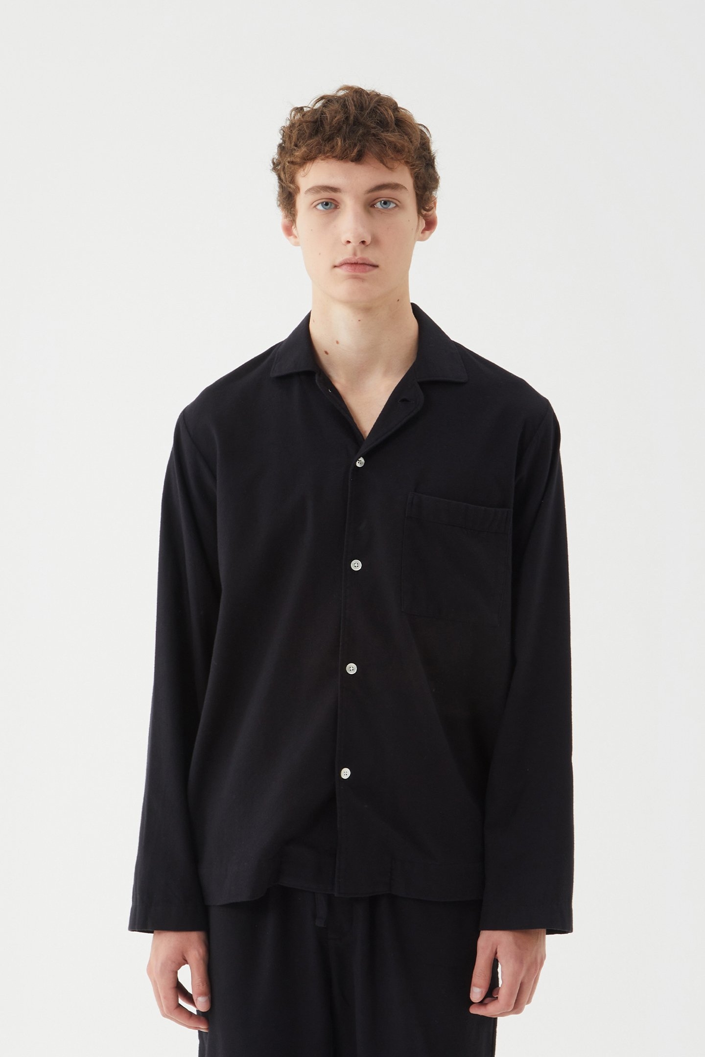 UNISEX FLANNEL, PYJAMAS SHIRT LUCID BLACK 2
