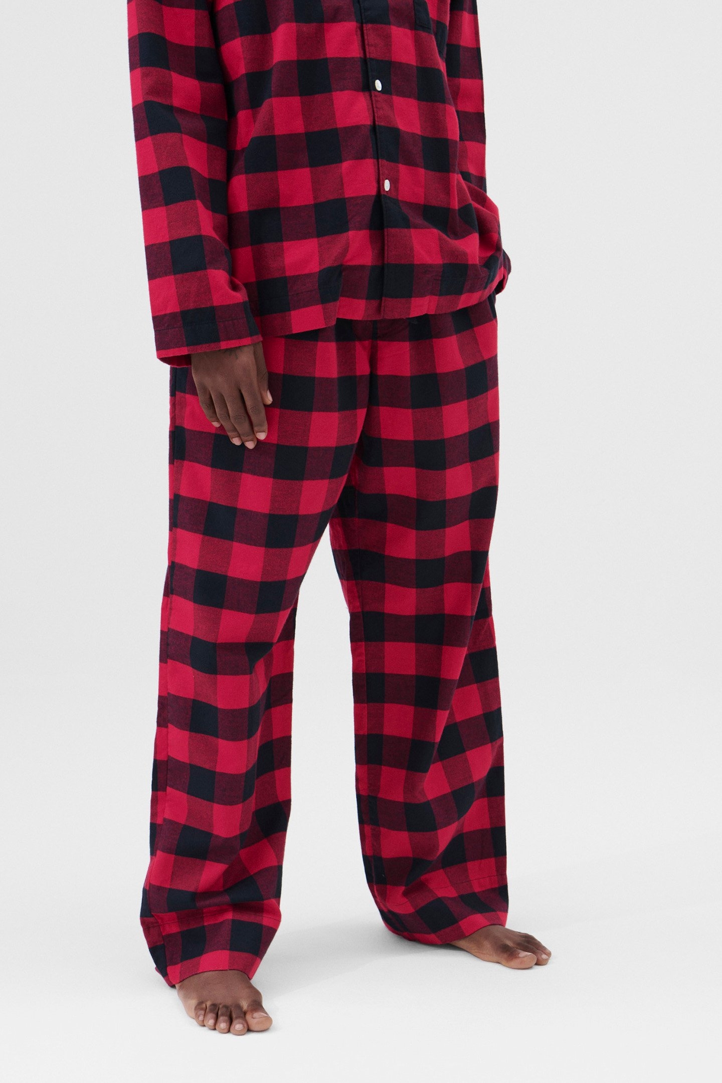 UNISEX FLANNEL, PYJAMAS PANTS RED GINGHAM 1