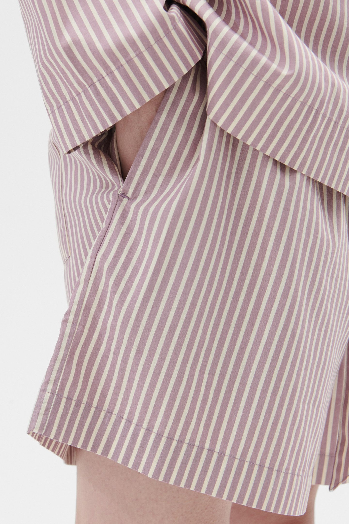 UNISEX POPLIN, PYJAMAS SHORTS SKIPPER STRIPES 2