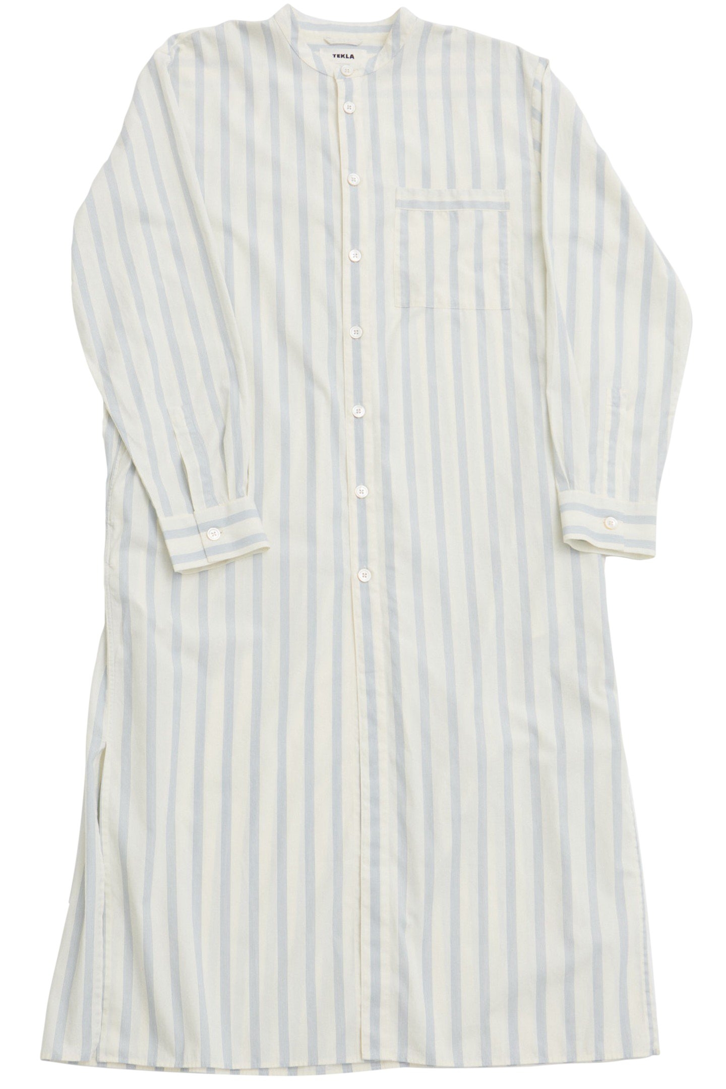 UNISEX POPLIN, NIGHT SHIRT NEEDLE STRIPES 3