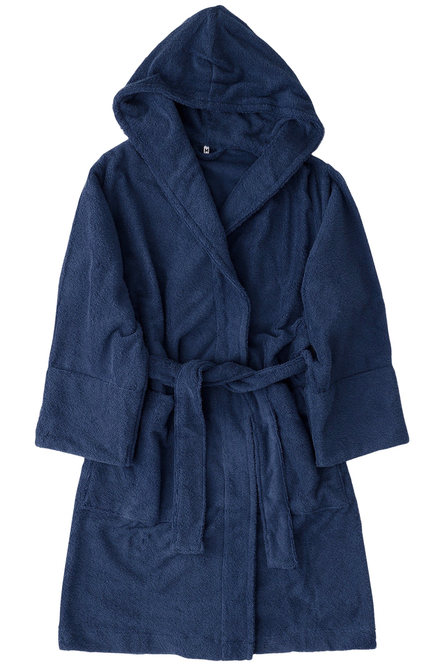 UNISEX HOODED BATHROBE NAVY 3