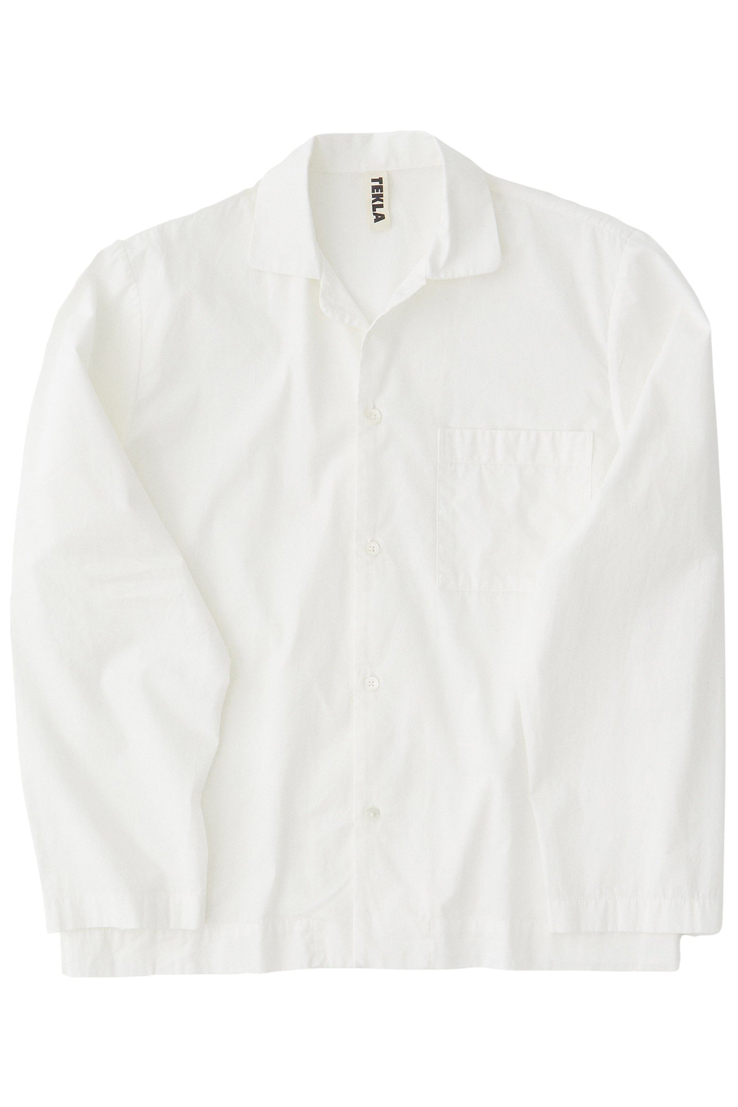 UNISEX POPLIN, PYJAMAS SHIRT ALABASTER WHITE 3