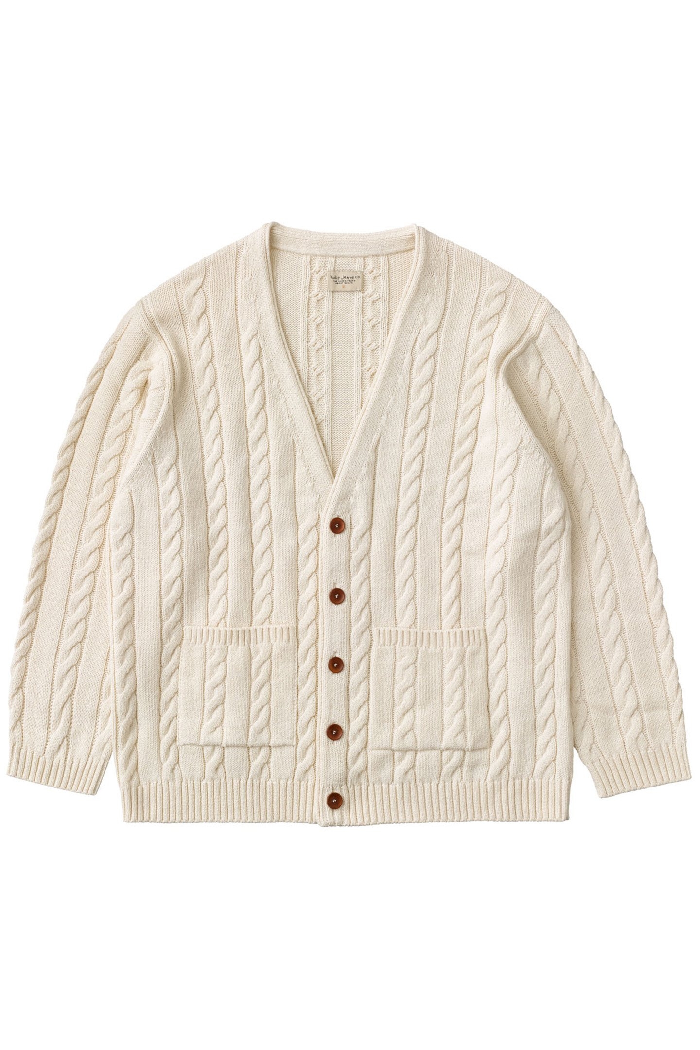 CABLE KNIT CARDIGAN REBIRTH OFFWHITE 1