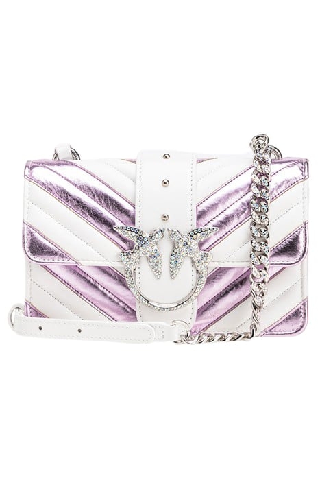 LOVE ONE MINI CL NAPPA CON INS PINK/WHITE-SHINY NICKEL 1