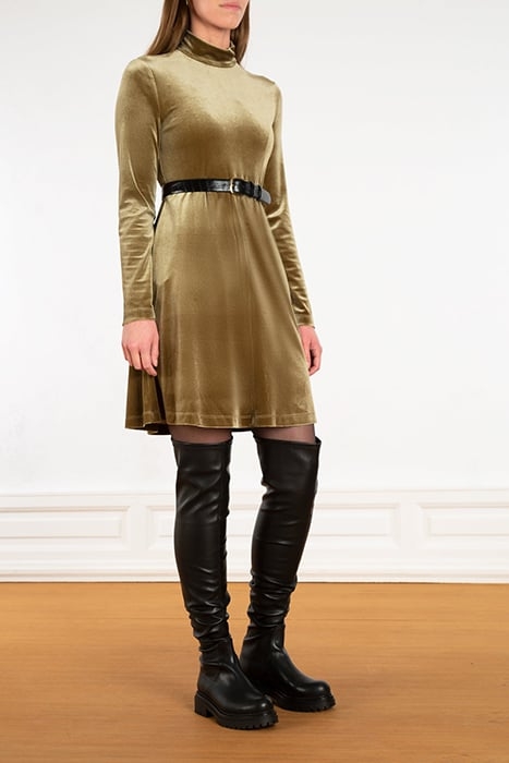 LITTLE VELVET DRESS CLIFF GREEN 5