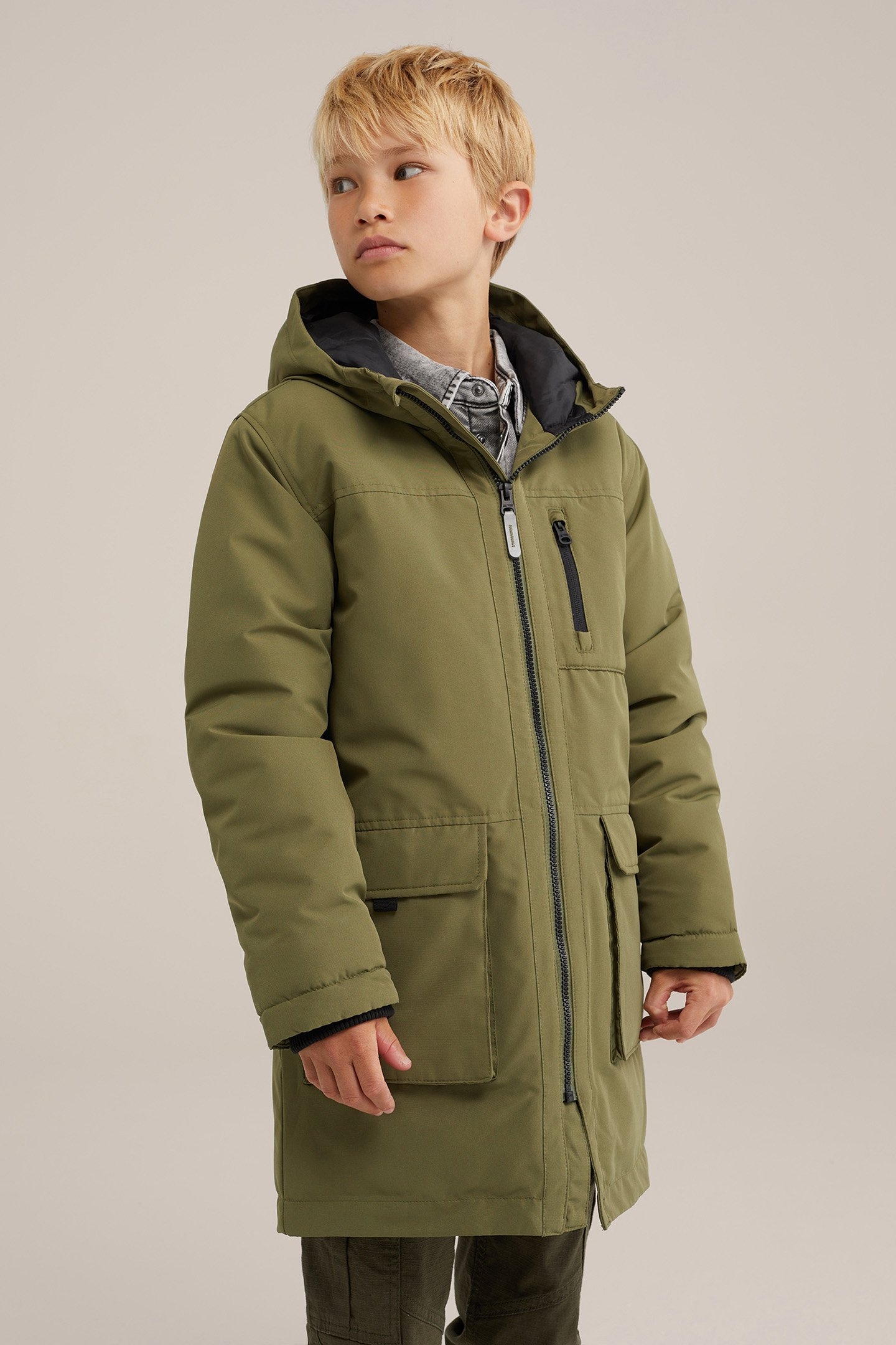 JACKET LONG LENGTH OLIVE GREEN 1