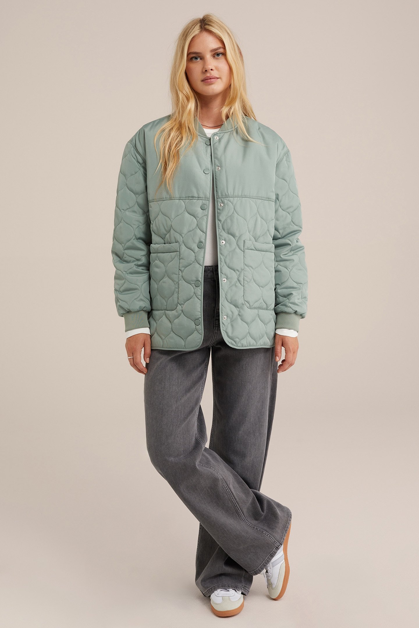JACKET MIDDLE LONG LENGTH GREYISH GREEN 3