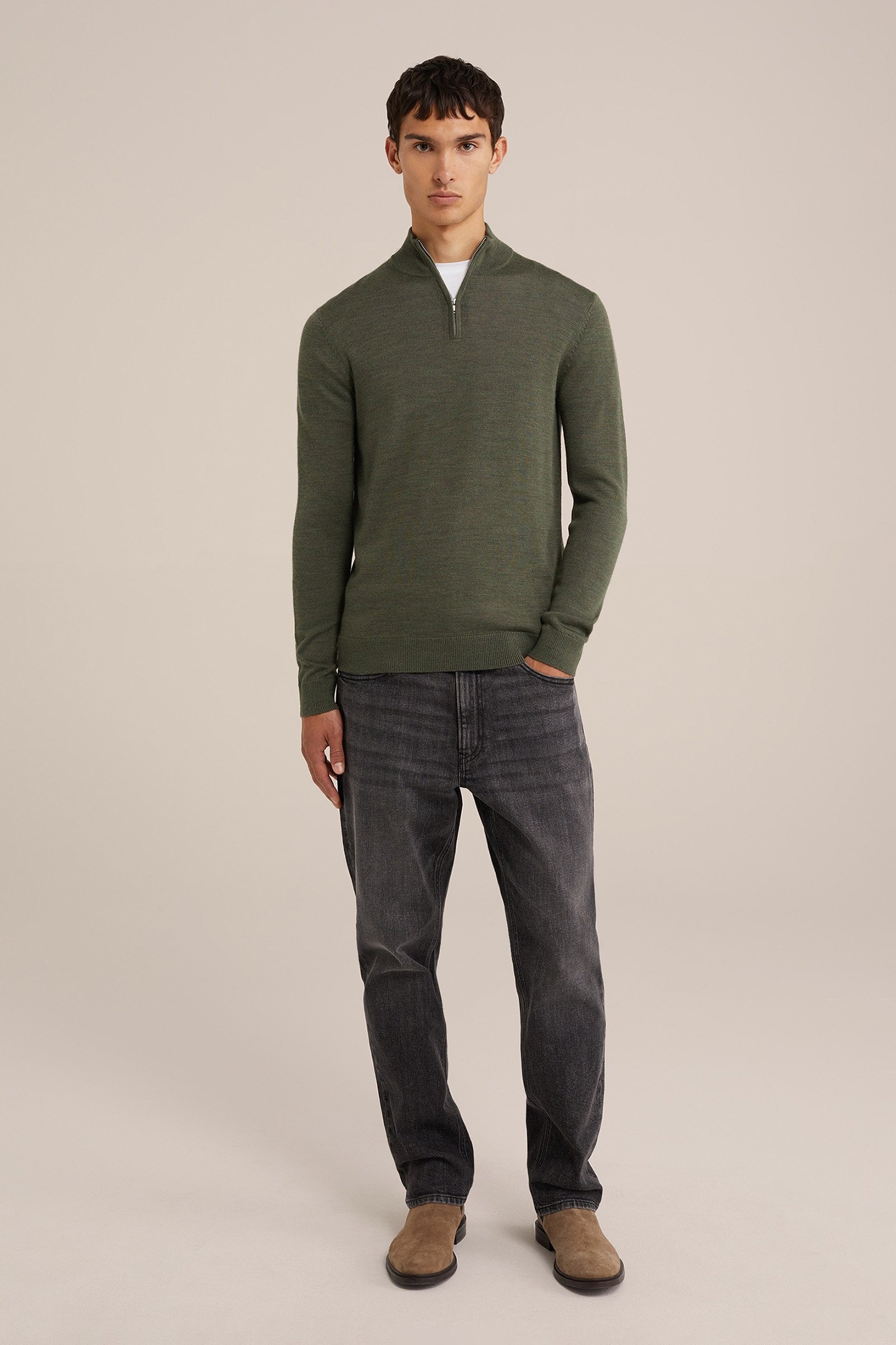 5-POCKET MID WAIST DARK GREY 3