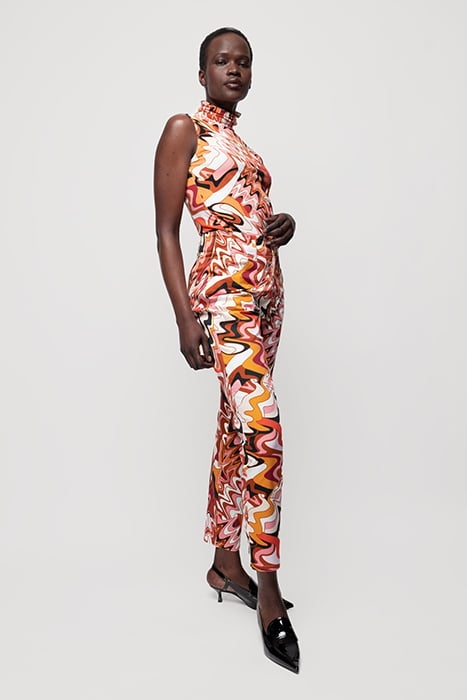 SWIRL POWER PANTS LEATHER BROWN/LIGHT PINK 4