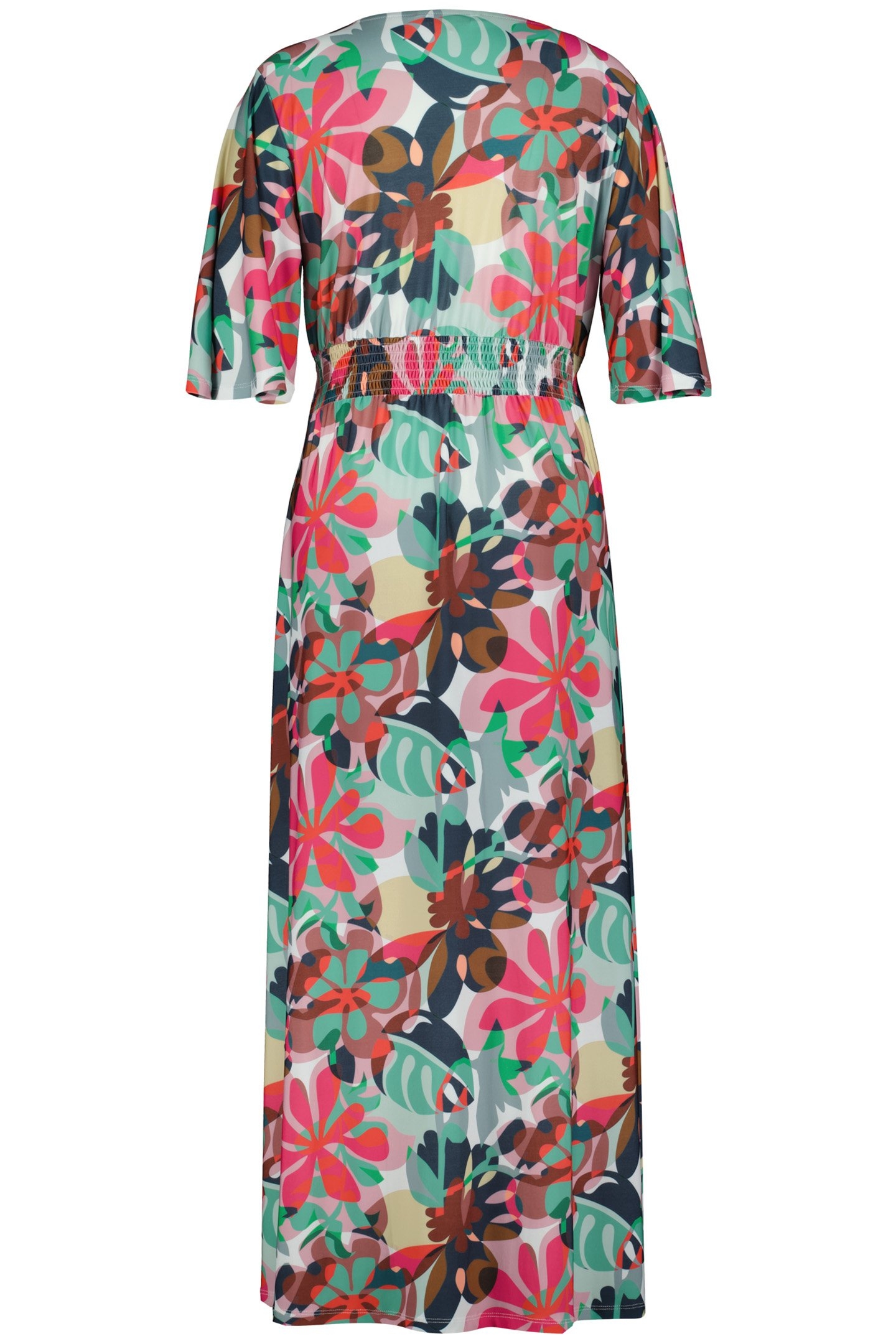 LONG DRESS LANI PRINT OFFWHITE WITH PINK PLANES PRINT 4