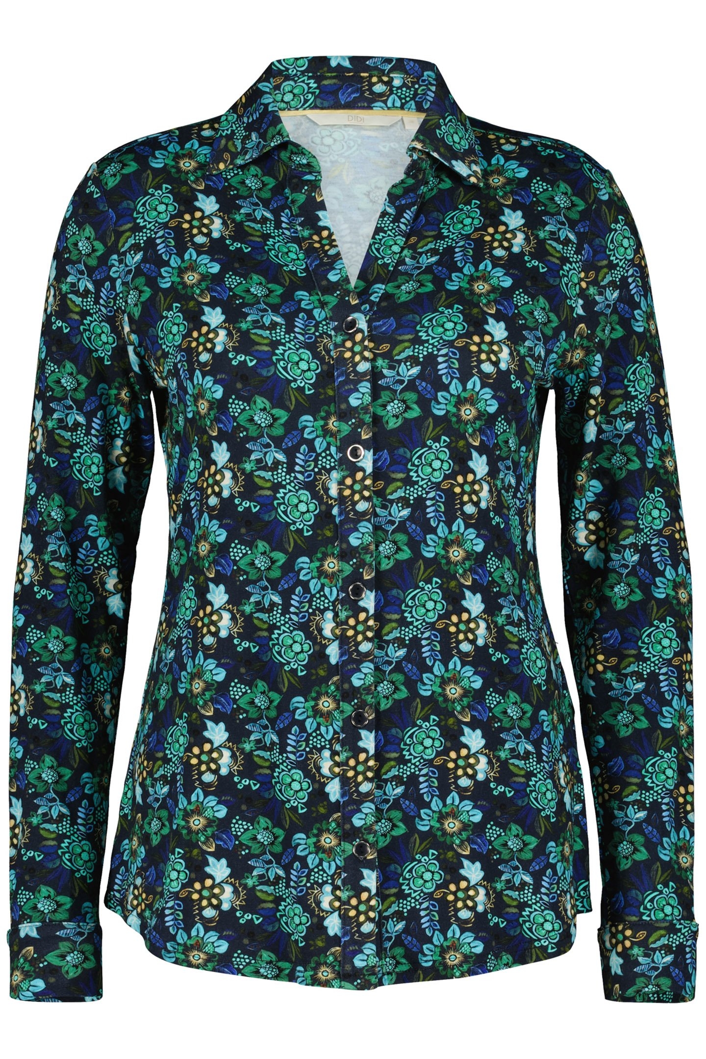 JERSEY BLOUSE GWEN DARKBLUE WITH EYECANDY MULTI XS 4