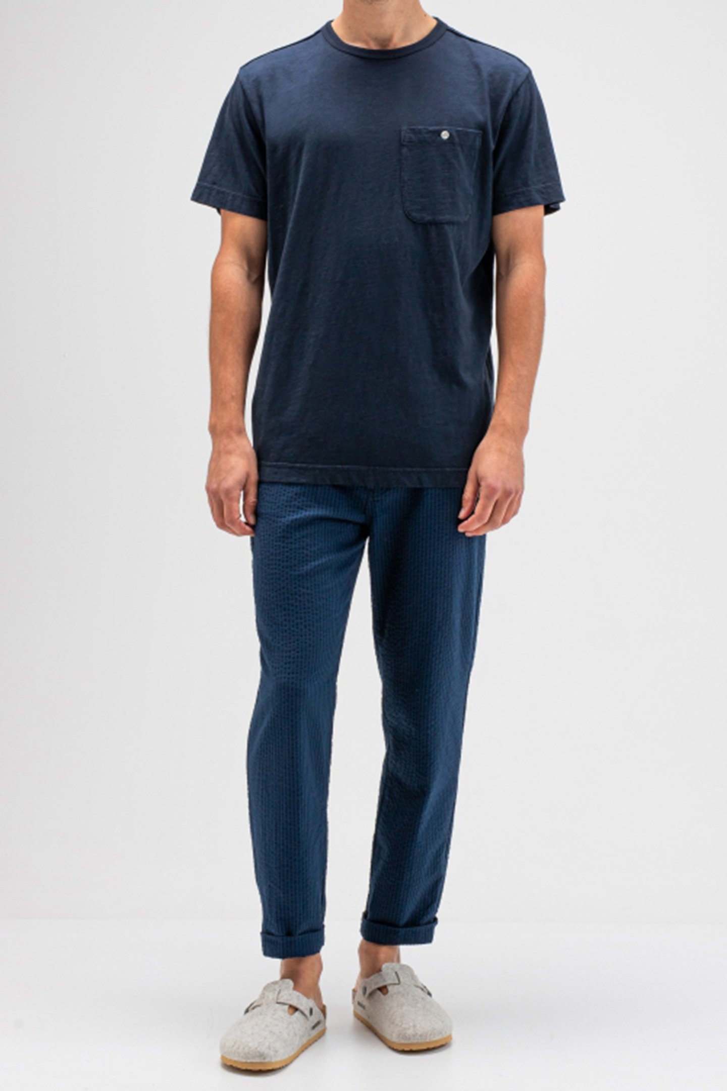 LONER MK 2 SEERSUCKER PANT IRIS BLUE 1