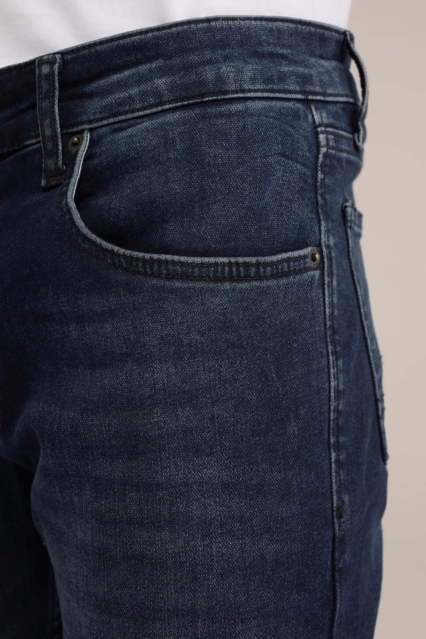 5-POCKET MID WAIST DARK BLUE 5