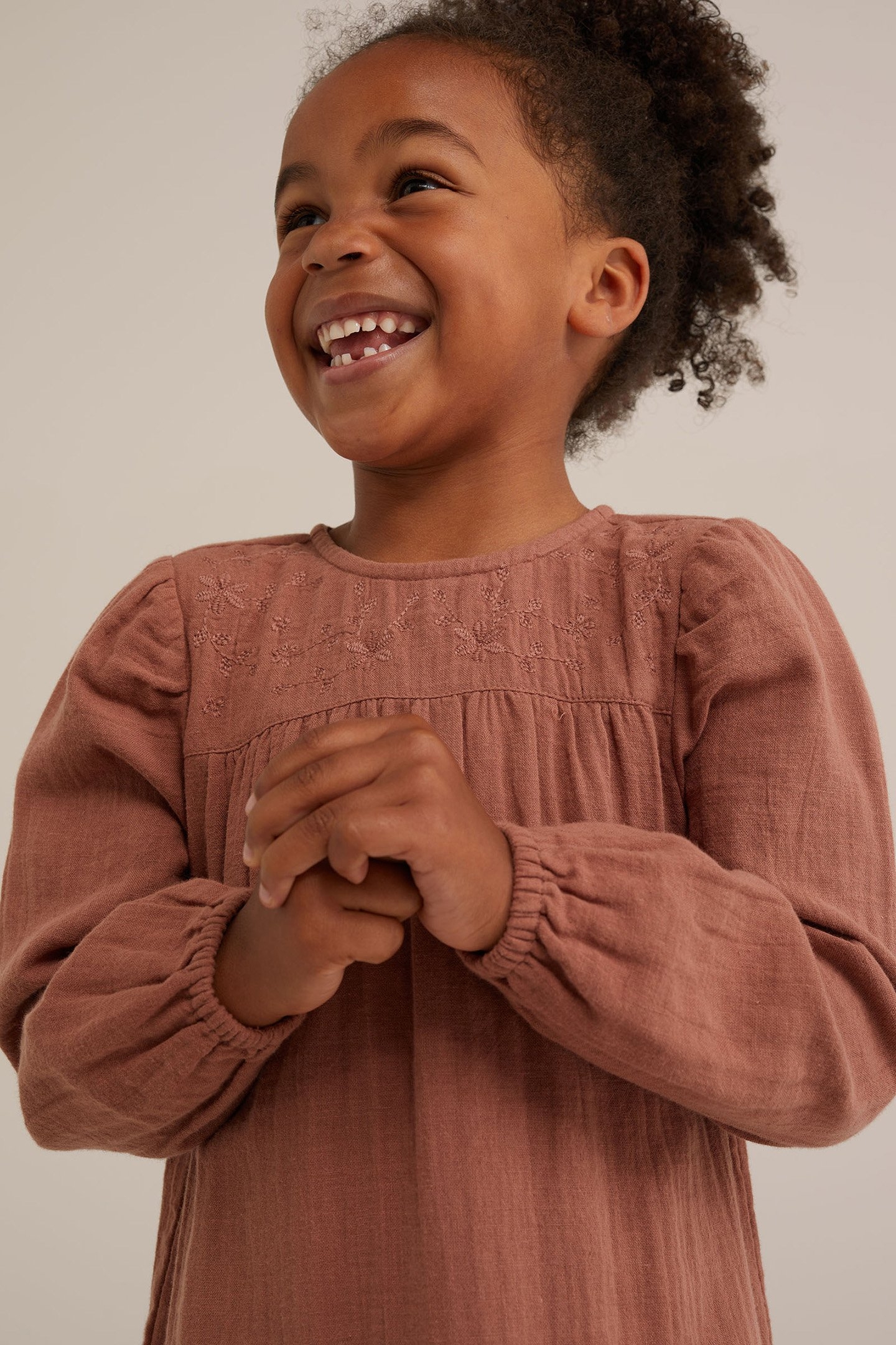 DRESS MID LENGTH BROWN 4