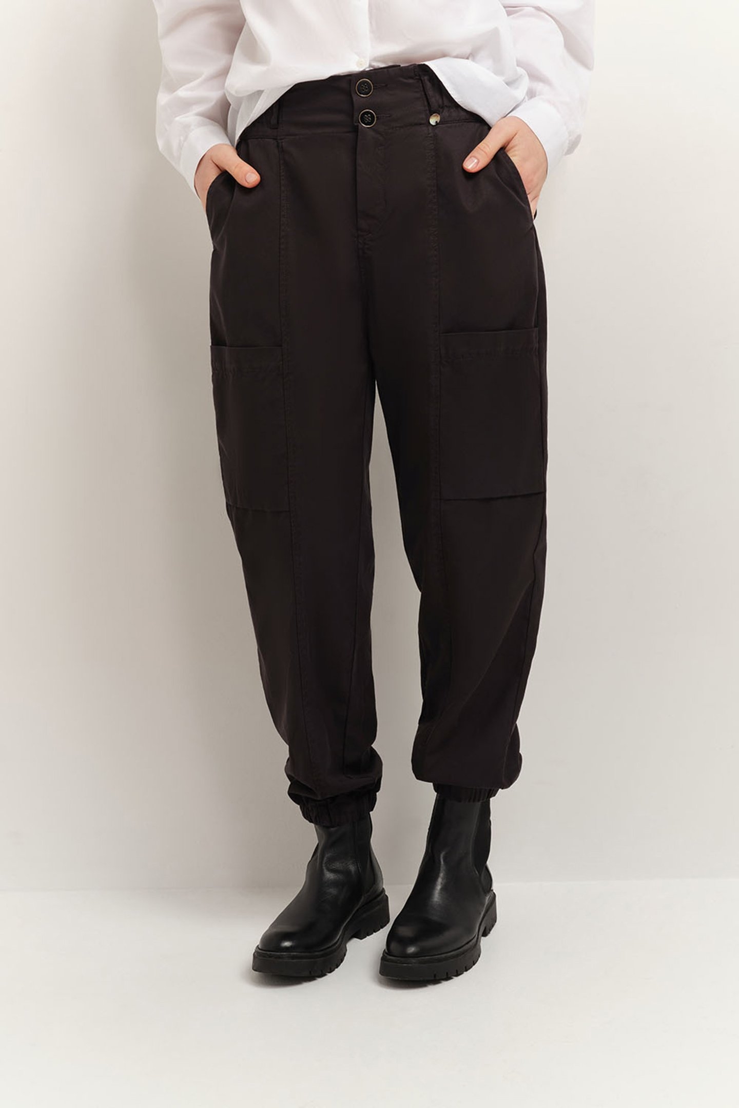 PALAIS - BLACK 7/8 BATTLE TROUSERS BLACK 1