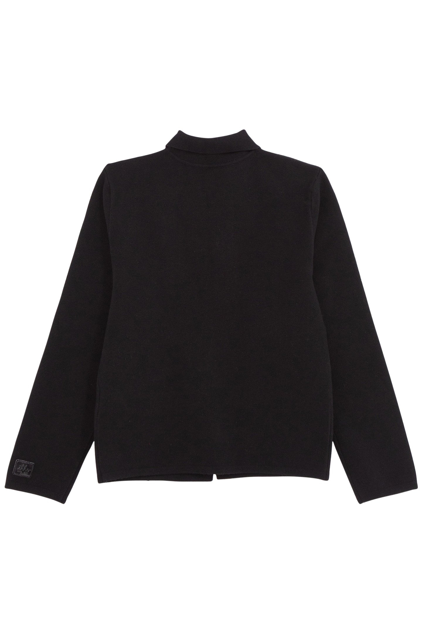 GIRLS’ BLACK BIKER-STYLE CARDIGAN WITH ZIP DECOR 2