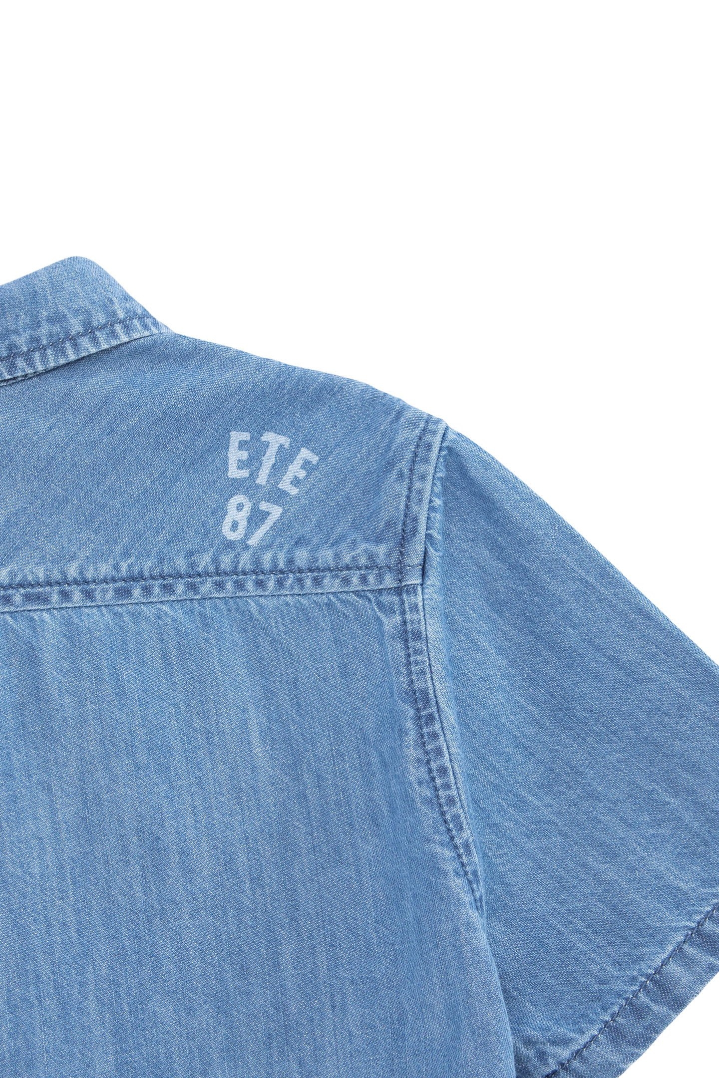 BOYS’ BLUE DENIM SHIRT WITH PRINTED DETAILS 5
