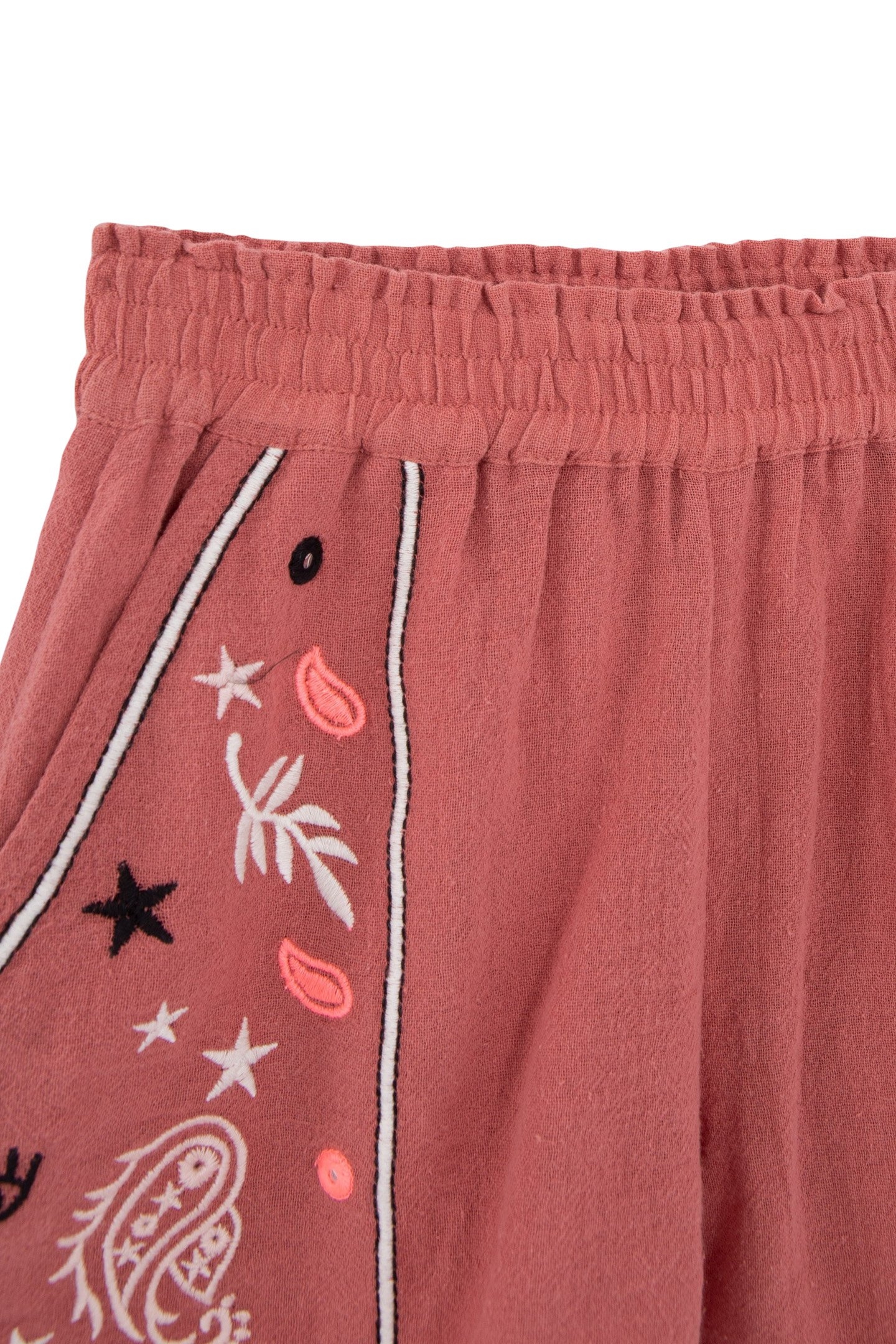 GIRLS’ TERRACOTTA EMBROIDERED SHORTS 4
