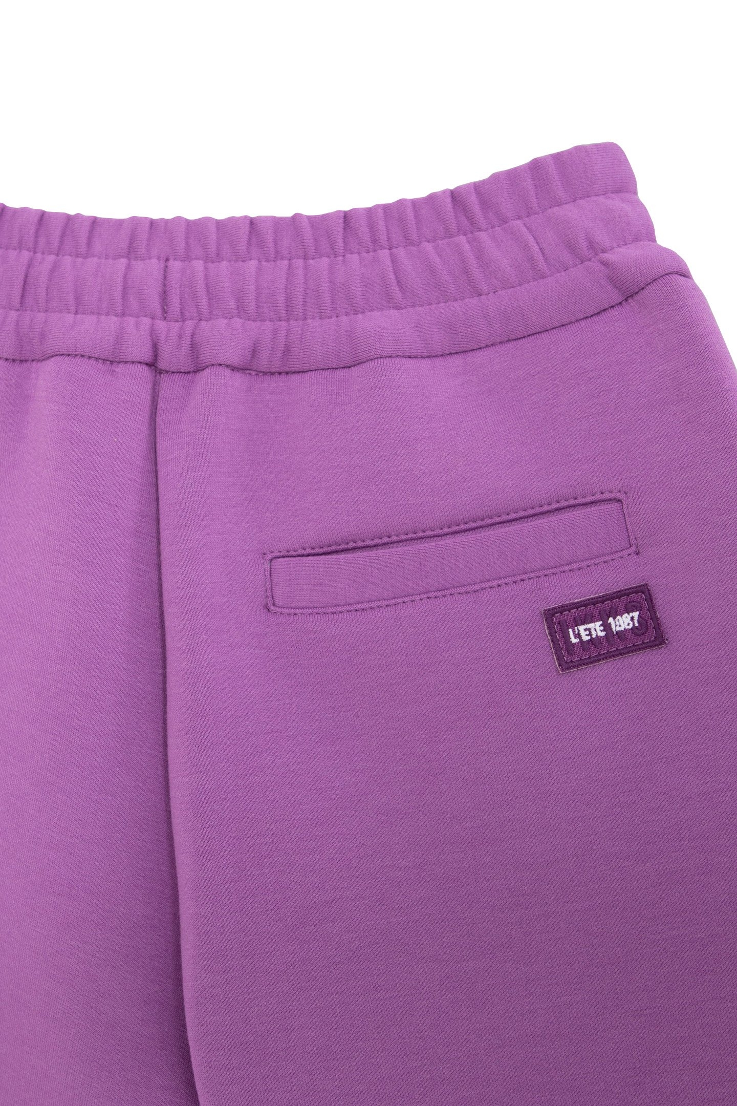 BOYS’ PURPLE TECHFLEECE SWEATSHIRT FABRIC BERMUDA SHORTS 5