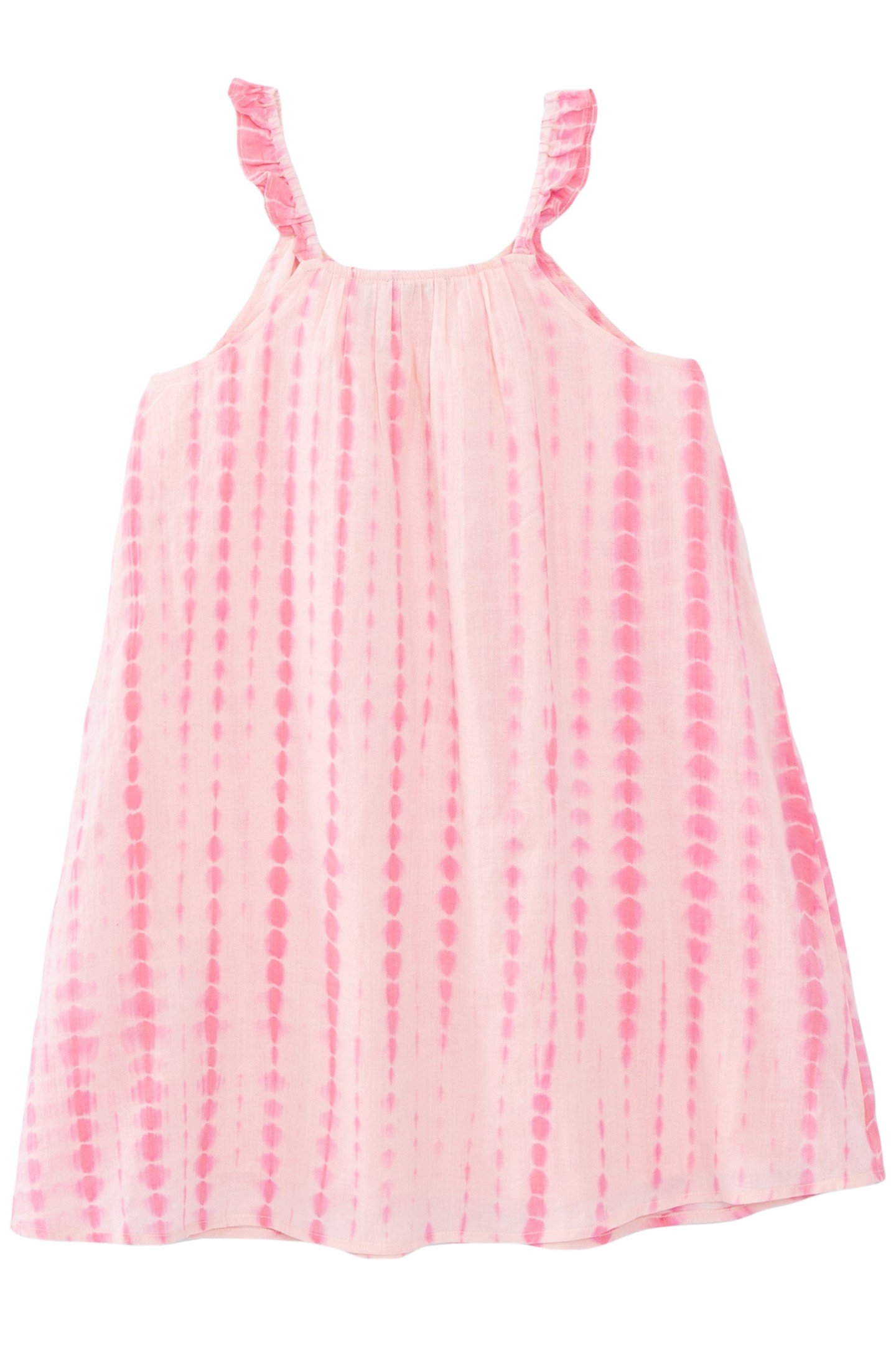 GIRLS’ PINK TIE-DYE DRESS WITH EMBROIDERED NECKLACES 2