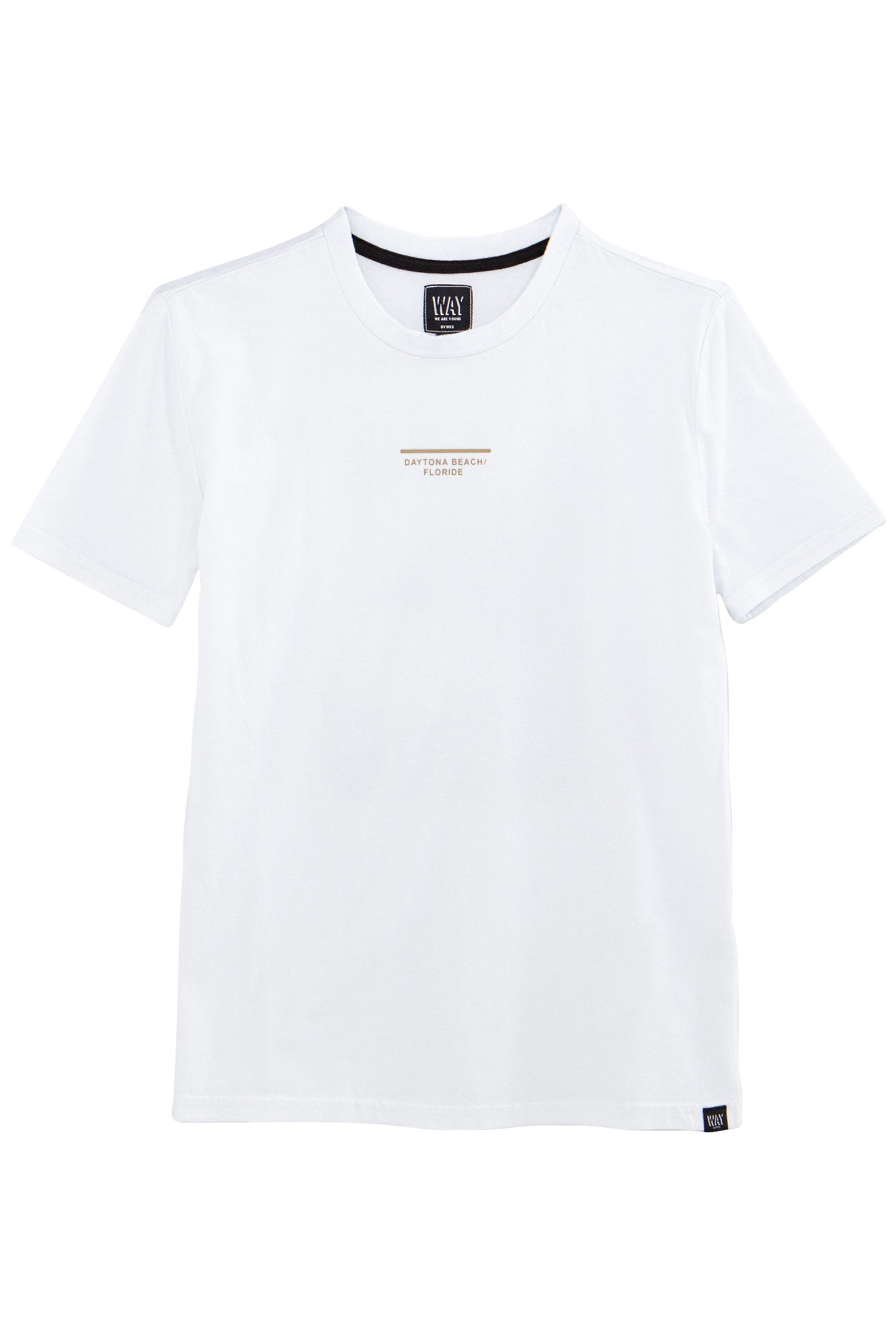 BOYS’ WHITE T-SHIRT WITH WAVE IMAGE EMBROIDERED ON BACK 1