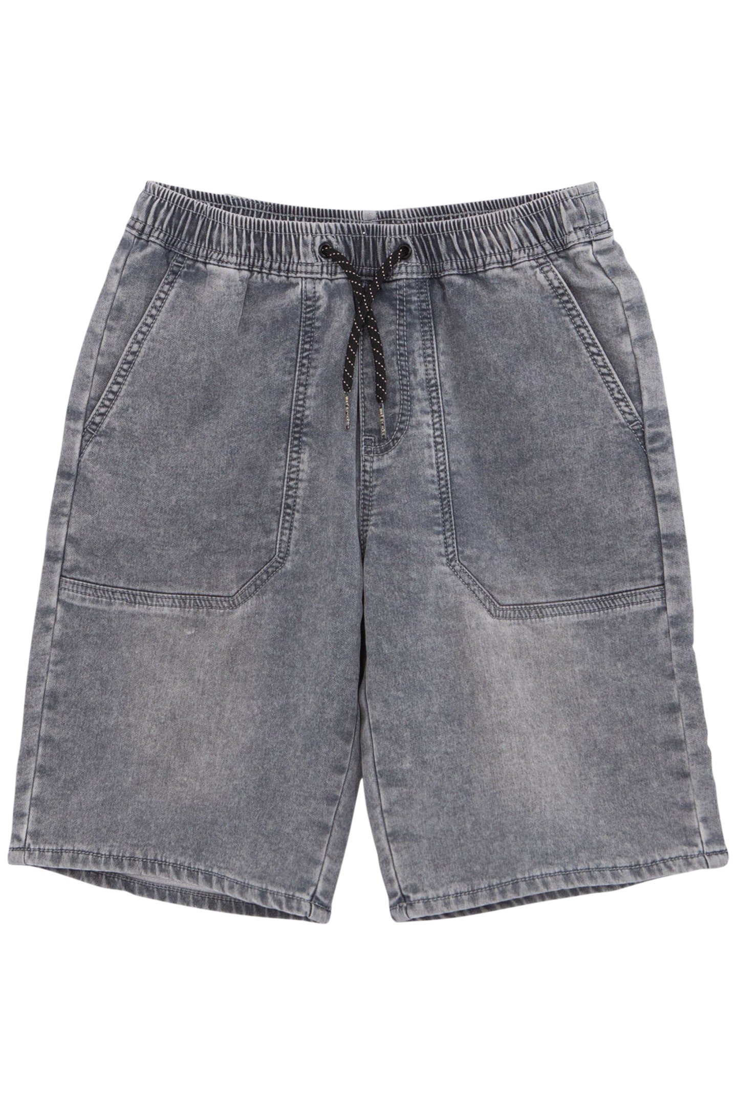 BOYS’ GREY DENIM BERMUDA SHORTS WITH ELASTICATED WAIST 1
