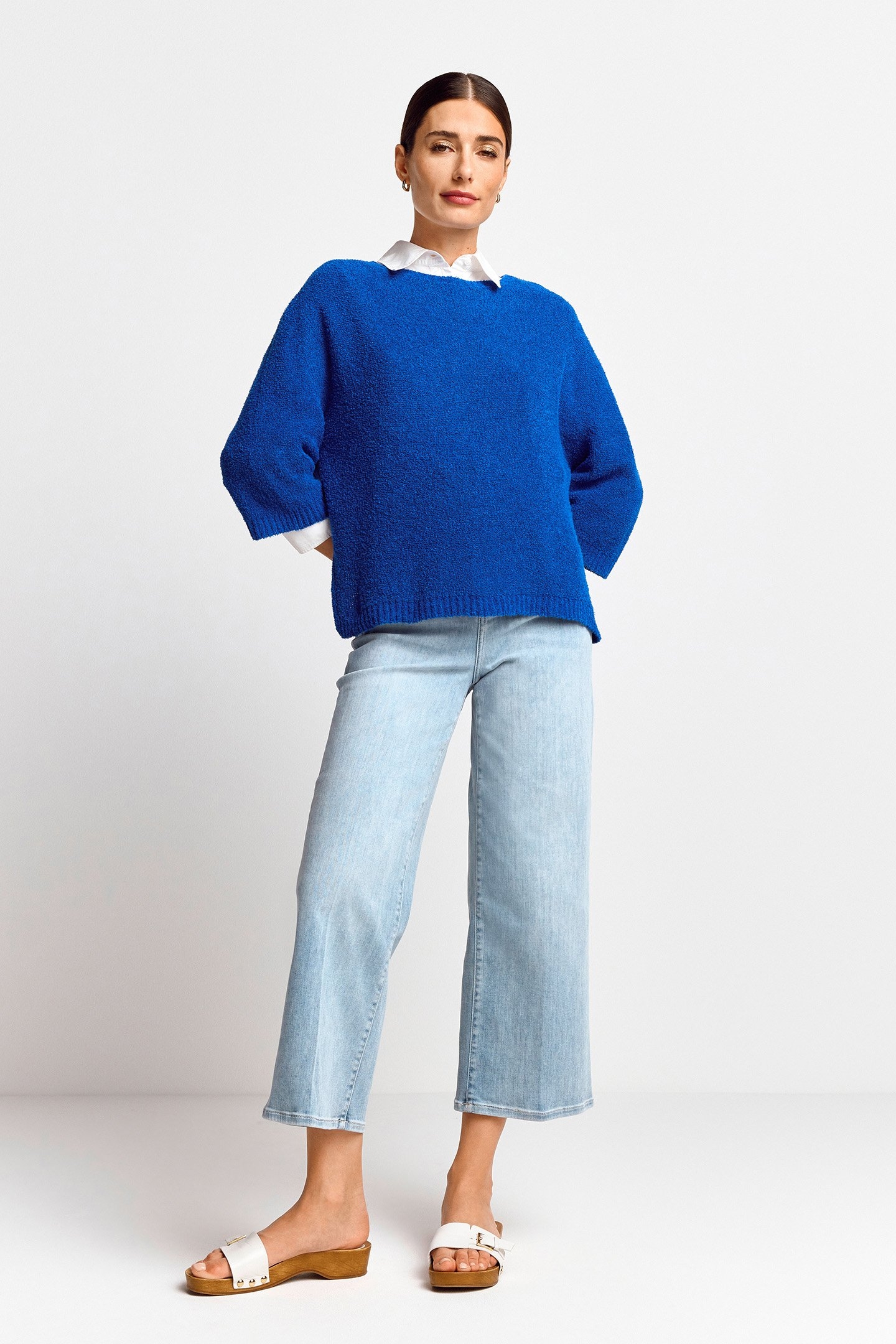 TOWELING SEAMLESS PULLOVER AZZURE BLUE 1