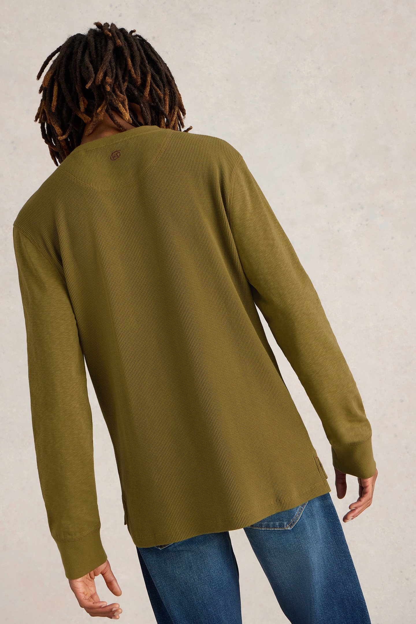 ANDOVER LS HENLEY KHAKI GREEN 2