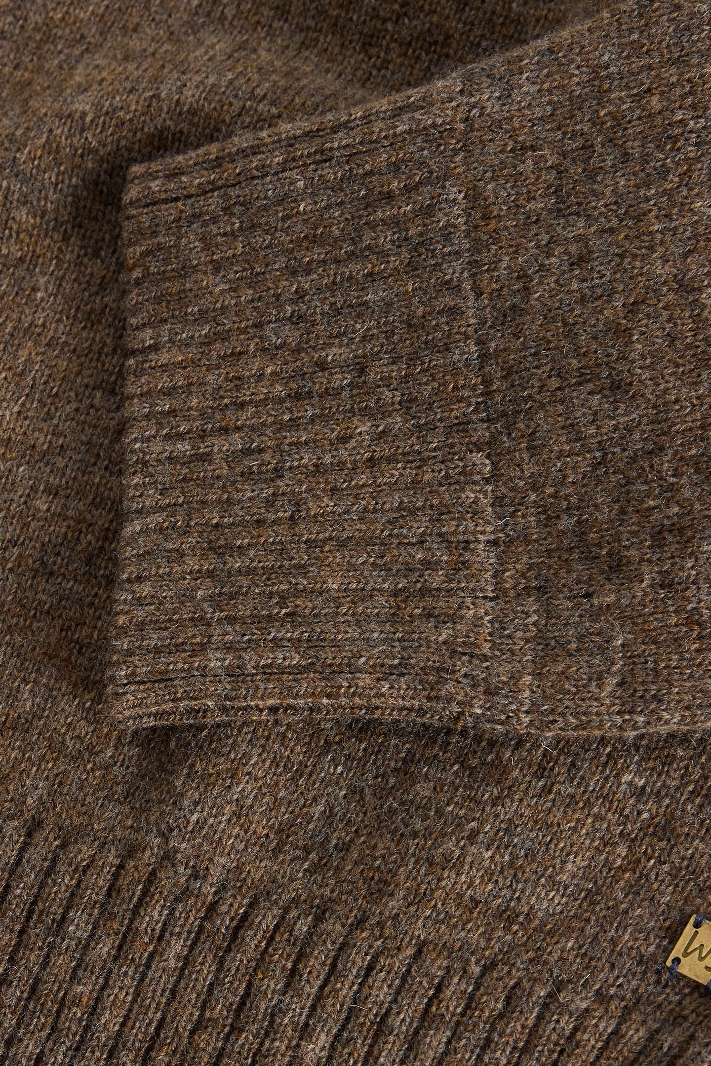 LAMBSWOOL CREW NECK JUMPER DARK NATURAL 6