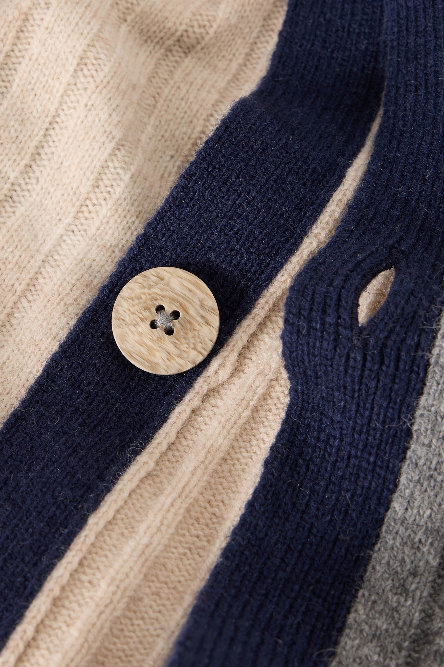 ASH KNITTED STEP HEM PONCHO NATURAL MULTI 3