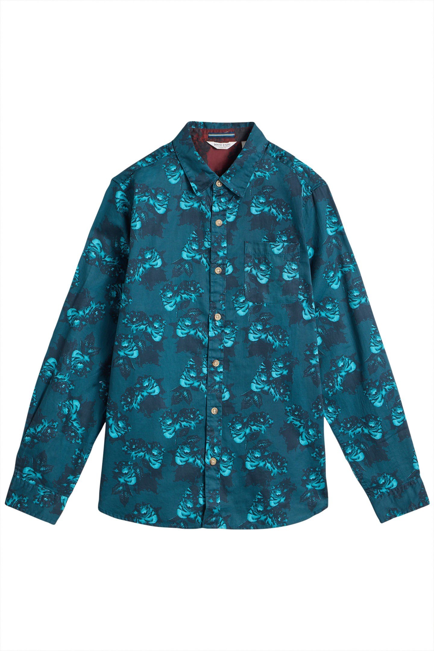 DARK FLORAL PRINTED SHIRT BLUE PRINT 4
