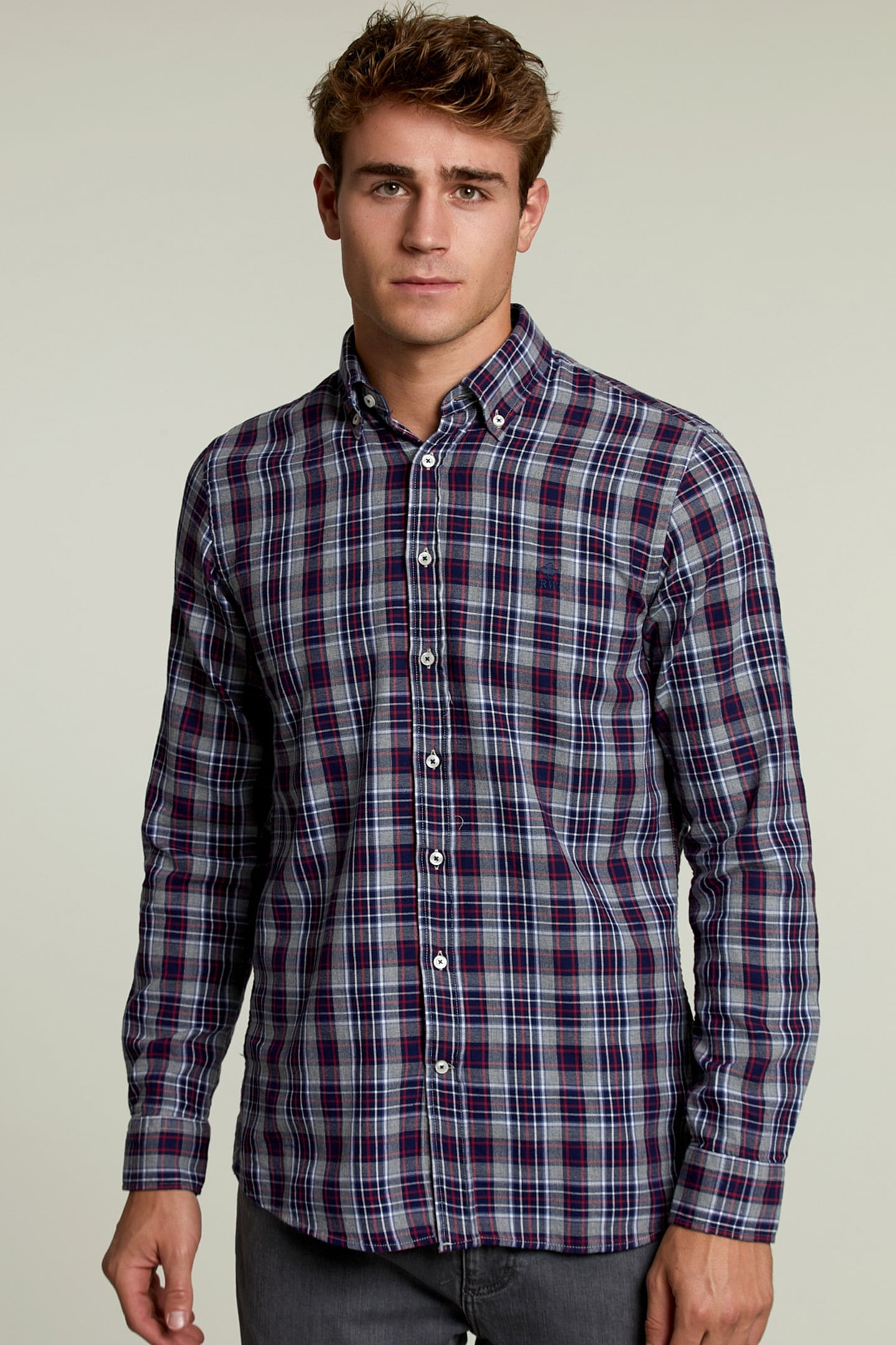 CUSTOM FIT CHECKED SHIRT MULTI 1