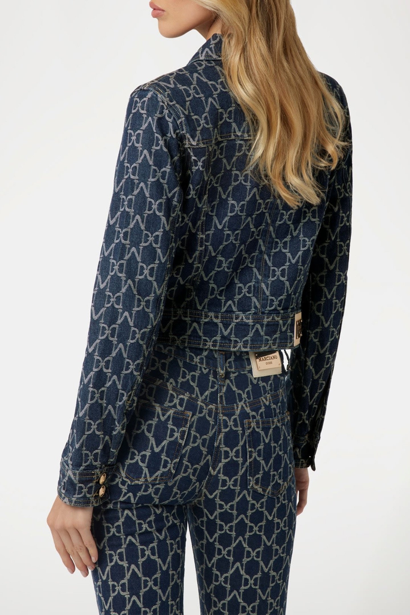 MARCIANO BY GUESS BEA TRACKER JACKET MONOGRAM JACQUARD BL 2