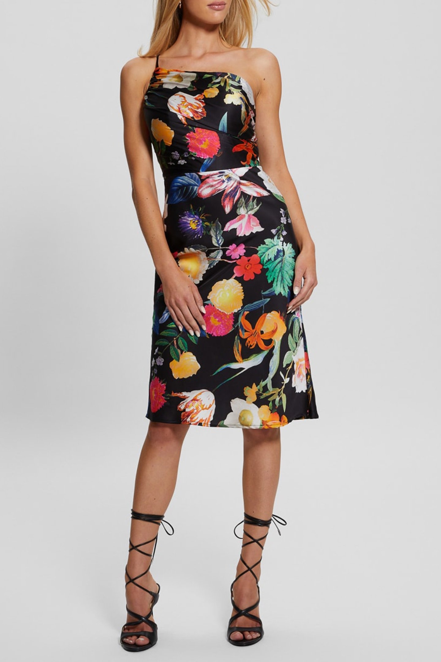 ONE SHOULDER CINDY D GARDEN GLOW PRINT 3