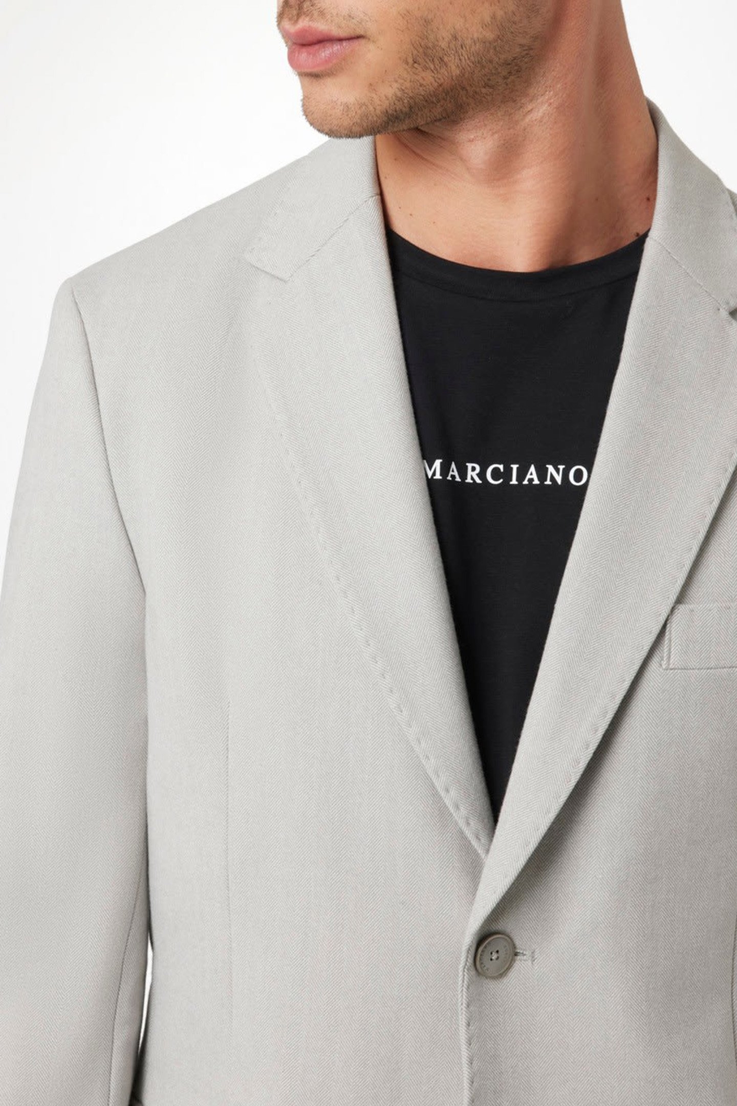 SEAN 2B NOTCH BLAZER GREY HERRINGBONE 5