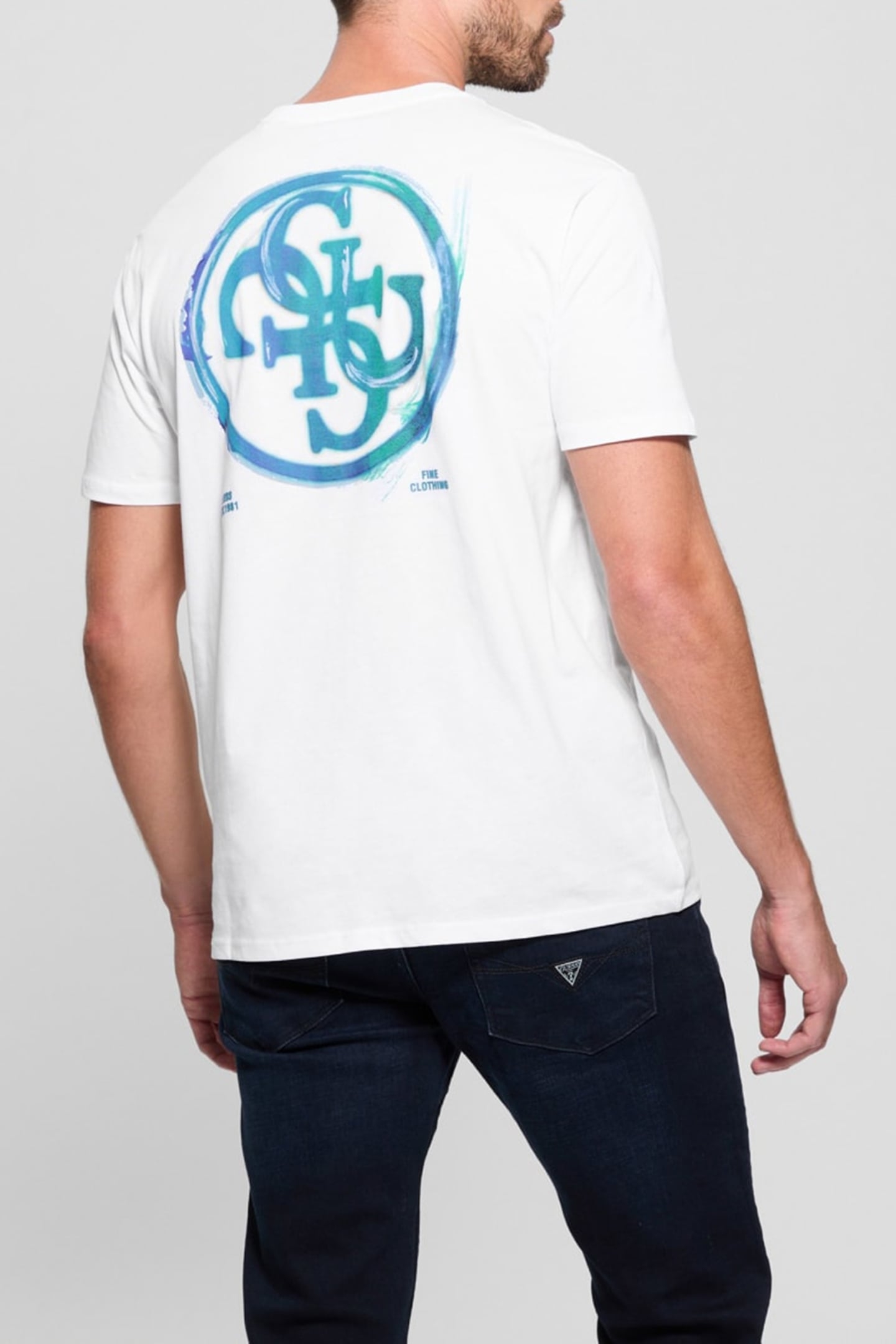 GUESS ECO SS BSC PAINTED QUATT PURE WHITE 2