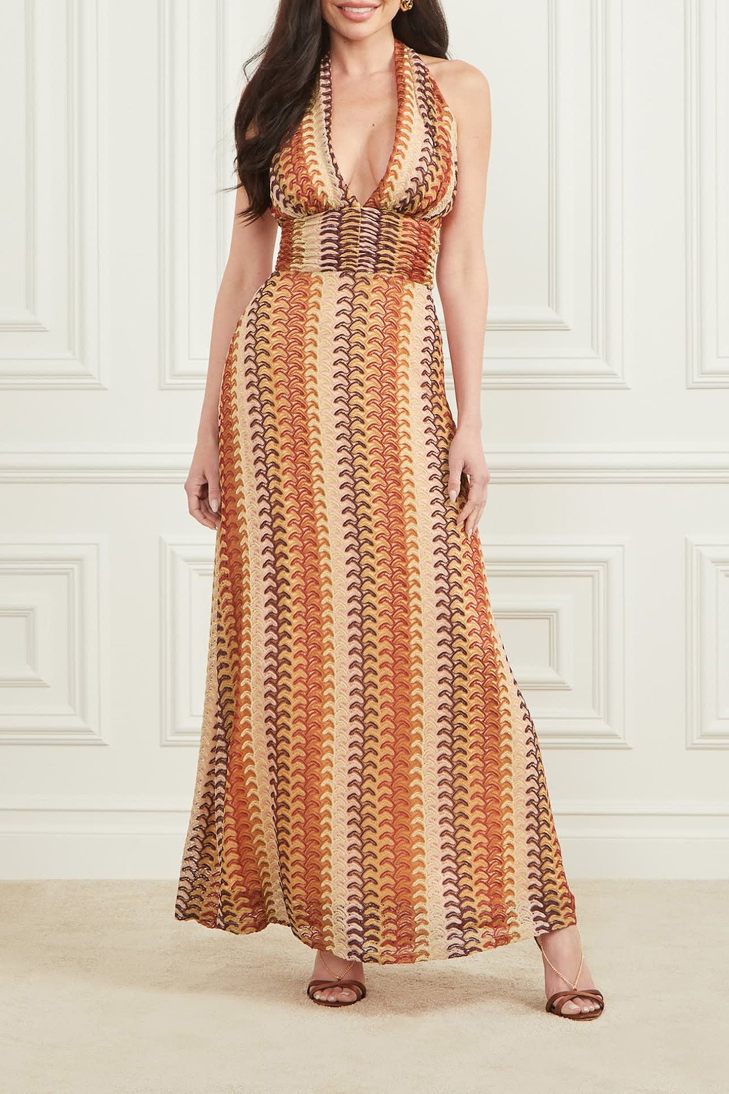 AUTUMN FEARNE MAXI RUST BROWN MULTI 1