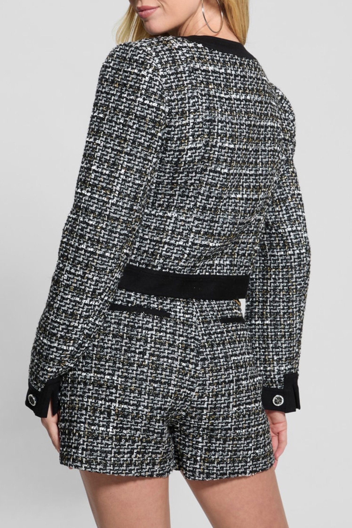 YVONNE MIX DENIM TWE BLACK AND WHITE BOUC 2