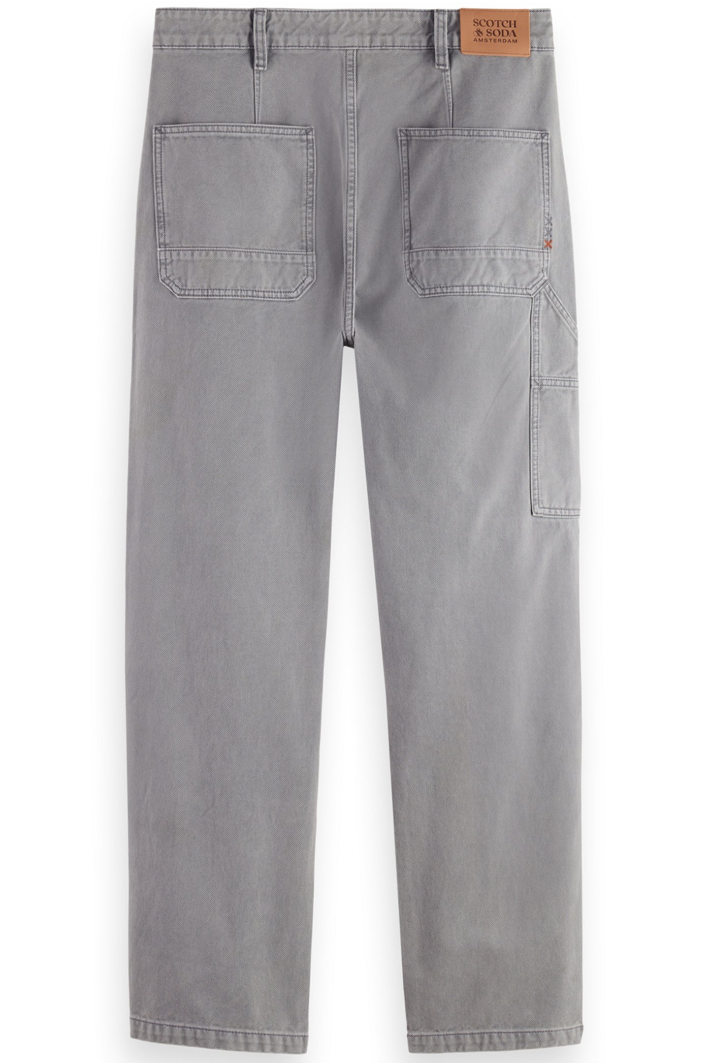 VERVE - ACID WASHED COTTON-BLEND WORKER PANT ASPHALT 5